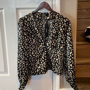 Lulus Sweet Spot animal print top. Small